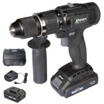 RIBIMEX PRBAT20/PRO3 Trapano avvitatore a percussione professionale 2 batterie 20 V 2Ah - 4Ah
