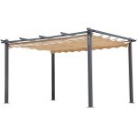TOP TELO RICAMBIO COPERTURA GAZEBO PERGOLA 3x4 MT POLIESTERE Ecrù 2018 COVER