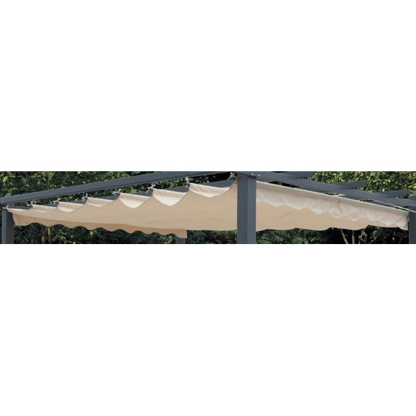 TOP TELO RICAMBIO COPERTURA PERGOLA 2017 MT.3x4 POLIESTERE SPALMATO Ecrù TETTO