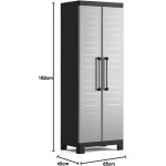 ARMADIO KETER TUTTOPIANI DETROIT IN RESINA cm65X45X182h IMPERMEABILE DA ESTERNO