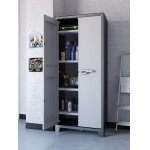 KETER ARMADIO TUTTOPIANI TITAN XL cm. 80x44x182h - Antracite/Grigio IMPERMEABILE