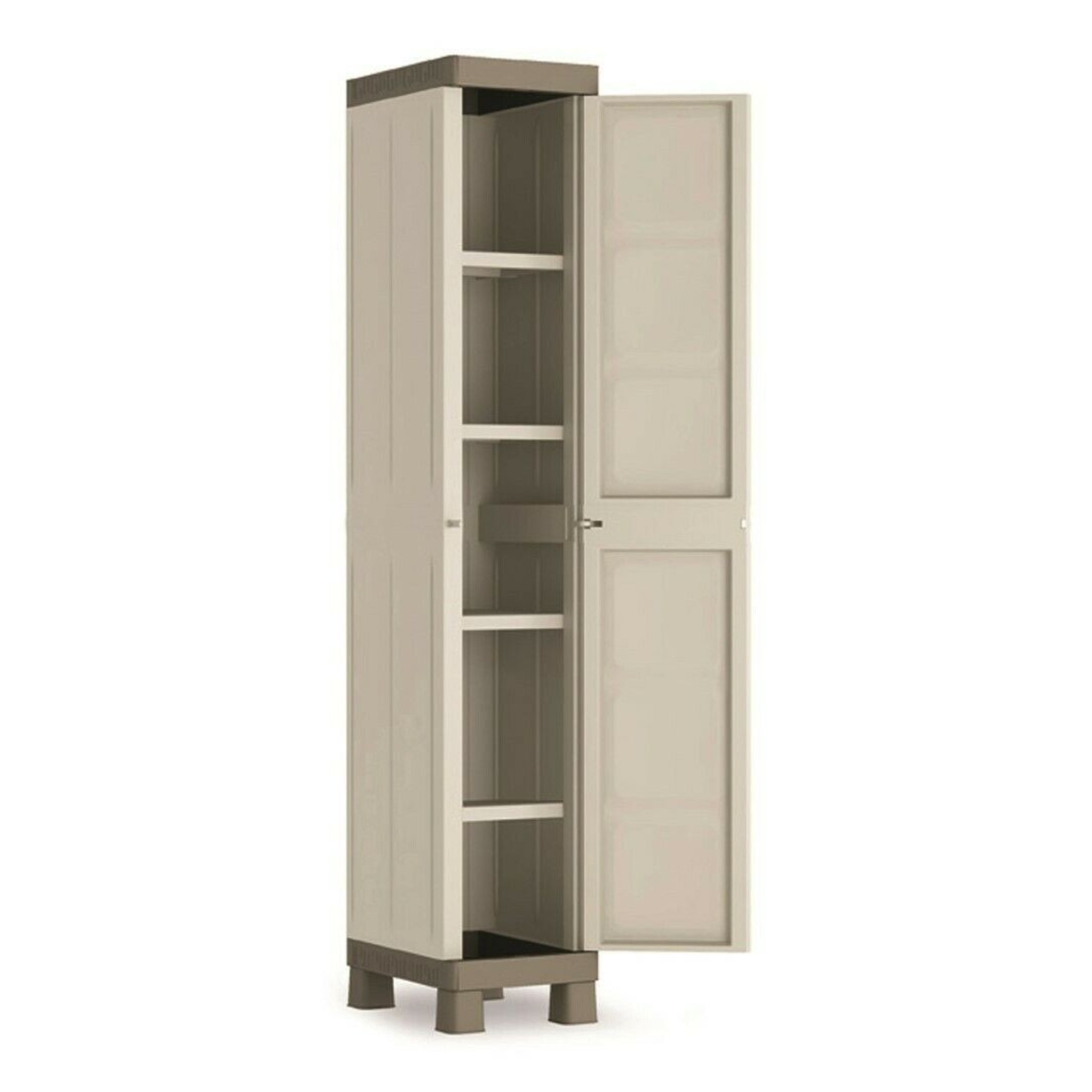 ARMADIO RESINA SLIM AD 1 ANTA TUTTOPIANI EXCELLENCE SABBIA 45X33X182 CM - KETER