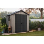 Box Casetta Keter Da Giardino In Resina 229x223,5x242H Cm Oakland 757 Grigio