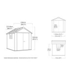 Box Casetta Keter Da Giardino In Resina 229x223,5x242H Cm Oakland 757 Grigio