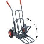 Carrello Ribimex a pedana pieghevole portata 250 kg con ruote gonfiabili