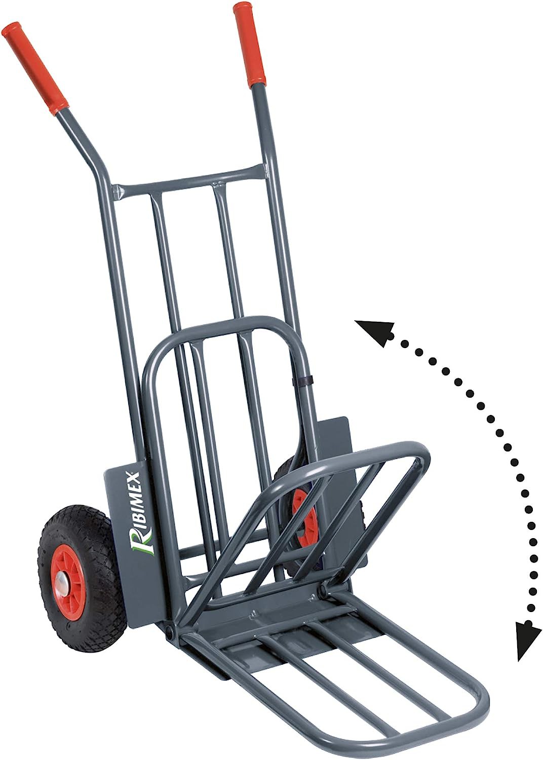 Carrello Ribimex a pedana pieghevole portata 250 kg con ruote gonfiabili Carrello Ribimex a pedana pieghevole portata 250 kg con ruote gonfiabili