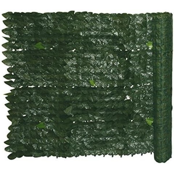 Siepe Sintetica da Giardino Con Foglie di Edera Cm 1,5x20 mt Evergreen Edera