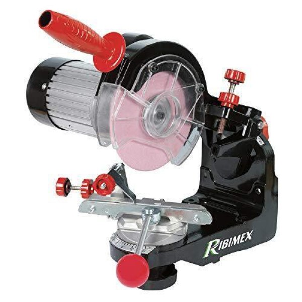 RIBIMEX PRS660 - Affilacatene affila mola per catene motosega angolo regolabile elettrico 85W