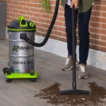 RIBIMEX - PRASP30IT/PEX - Bidone aspira solidi e liquidi con presa 30 L - 1200 W
