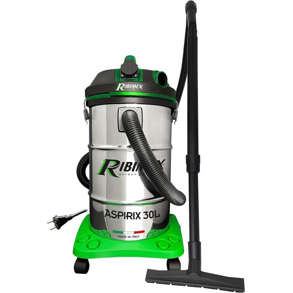 RIBIMEX - PRASP30IT/PE - Bidone aspira solidi e liquidi con presa automatica 30 L - 1200 W