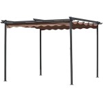 TOP TELO RICAMBIO COPERTURA PER GAZEBO PERGOLA M 3X3 RETRAIBILE