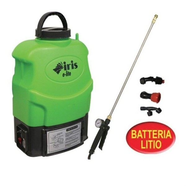 Pompa Irroratrice a Batteria Litio a Spalla Iris Garden E-Life 16LT Autonomia 5h