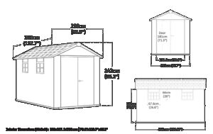 BOX CASETTA DA GIARDINO KETER CM 230X350X242H OAKLAND 7511