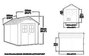 Keter Casetta in Resina Newton 7511 Colore Marrone - cm.228x350x252 h