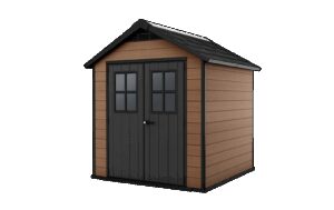Keter Casetta da Giardino Newton 757, Effetto Legno, Marrone, 4,5 m², 228x223,5x252H cm