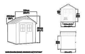 Keter Casetta da Giardino Newton 757, Effetto Legno, Marrone, 4,5 m², 228x223,5x252H cm
