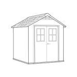 Keter Casetta da Giardino Newton 757, Effetto Legno, Marrone, 4,5 m², 228x223,5x252H cm