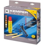 KEMPER - Pistola per colla a gas ricaricabile 41,6 W, accensione piezoelettrica + 2 bastoncini di colla Ø 12 mm