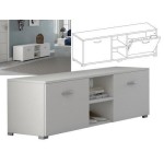 ARMADIO SCARPIERA INGRESSO 2 ANTE BIANCA NOBILITATO MELAMINICO - L120xP40xH42 CM