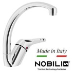 RUBINETTO MISCELATORE MONOCOMANDO PER LAVELLO CUCINA NOBILI SERIE ERNO CROMATO