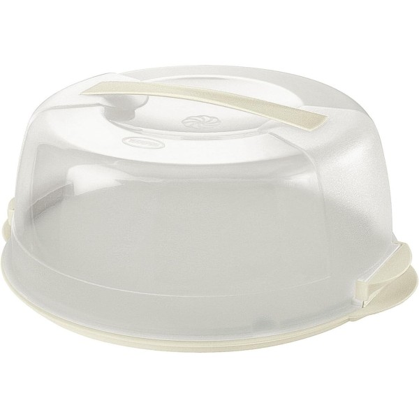 Tontarelli Portatorte con coperchio Tiramisù, diametro 30cm, colore Panna
