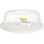 Tontarelli Portatorte con coperchio Tiramisù, diametro 30cm, colore Panna