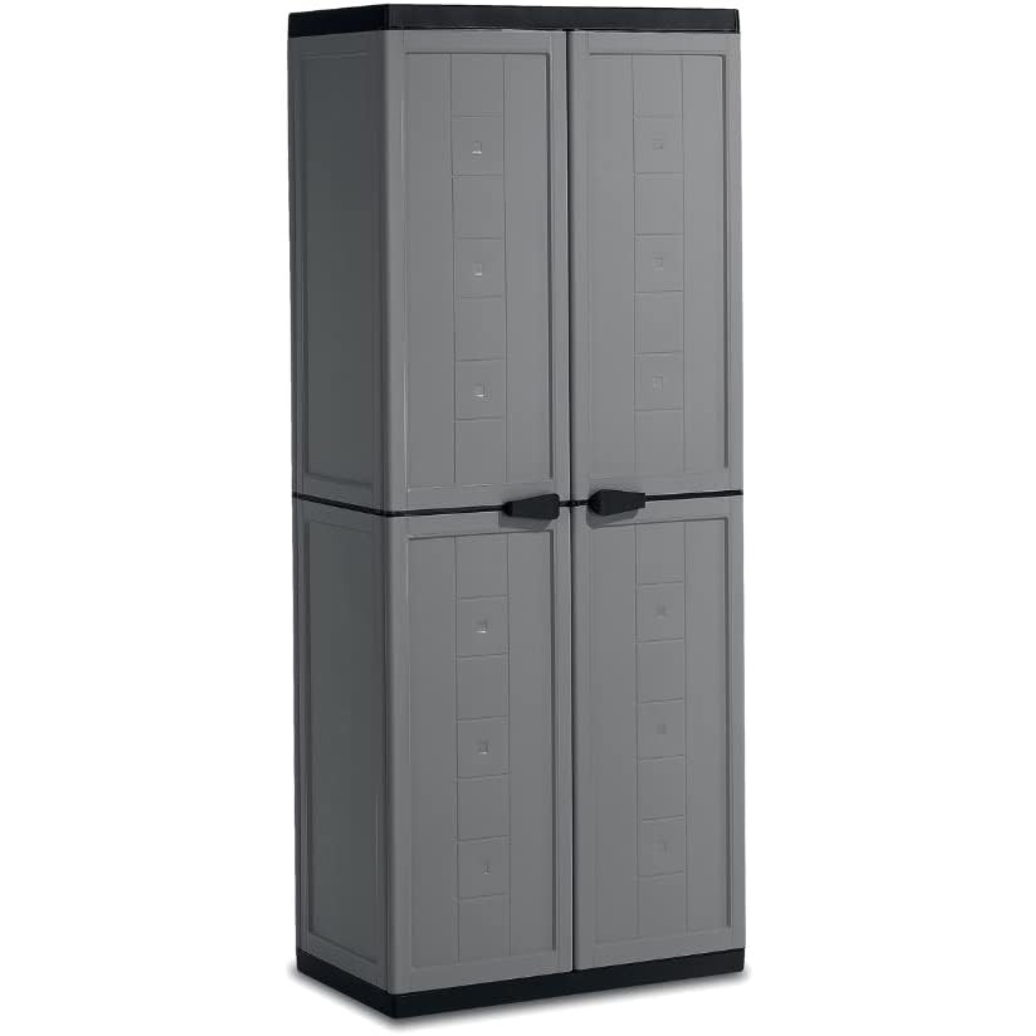 Keter Armadio Jolly Tuttopiani, 3 Ripiani Regolabili, Grigio/Nero, 68x39x166H cm