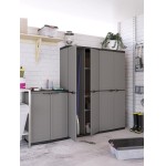 Keter Armadio Jolly Portascope, 3 Ripiani Regolabili, Grigio/Nero, 68x39x166H cm