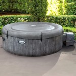 PISCINA IDROMASSAGGIO PURE SPA GREYWOOD DELUXE 4 POSTI - 140 GETTI - GRIGIO 216X71 CM