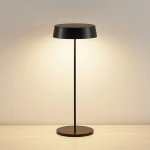 LAMPADA LED DA TAVOLO RICARICABILE NEROBIANCO LOSTECH PER BAR E RISTORANTI
