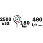 RIBIMEX - PRNHP06 - Idropulitrice a induzione RX6, 2500 W, 180 bar, 460 l/h