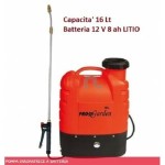 Pompa Irroratrice Batteria Litio 8AH MAYA LIF 16 LT. A Spalla Completa Proagrden