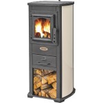 Stufa a legna 5,0/7,0 kW Berna Beige/Panna in acciaio riscaldamento ambienti calore casa 120 m3 Ekonomik Lux Blist