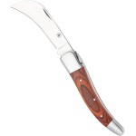 Set di 2 coltelli Pieghevoli con Custodia - Ideale per Il Giardinaggio - Maniglie in Legno Pakka