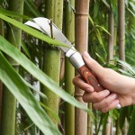 Set di 2 coltelli Pieghevoli con Custodia - Ideale per Il Giardinaggio - Maniglie in Legno Pakka