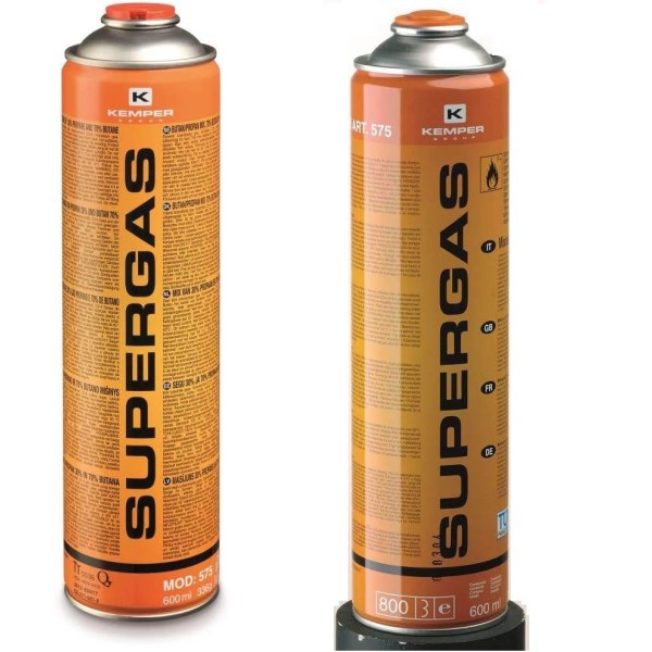 2 PZ BOMBOLA GAS PER CANNELLO BRUCIA ERBA ml. 600 SUPERGAS KEMPER