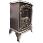 STUFA ELETTRICA AMBIENTE EFFETTO FINTO CAMINO FUOCO VIVO NIKLAS SANTORINI 1800W