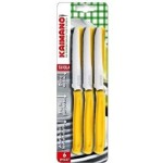 SET COLTELLI DA TAVOLA CUCINA 6 PEZZI KAIMANO DENTATO DINAMIK SEGHETTO 5 COLORI