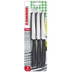 SET COLTELLI DA TAVOLA CUCINA 6 PEZZI KAIMANO DENTATO DINAMIK SEGHETTO 5 COLORI