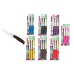 SET COLTELLI DA TAVOLA CUCINA 6 PEZZI KAIMANO DENTATO DINAMIK SEGHETTO 5 COLORI
