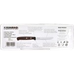 Kaimano ACC0552 Coltelli da Tavola, Acciaio Inossidabile, Nero, 6 unità