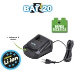 CARICABATTERIE RAPIDO 20V CARICA BATTERIE RIBIMEX PRBAT20/CHR