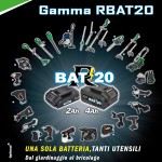CARICABATTERIE RAPIDO 20V CARICA BATTERIE RIBIMEX PRBAT20/CHR
