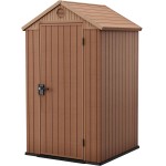 Casetta da Giardino Porta Attrezzi 125,8x117x205 cm in Evotech+ Keter Darwin 4x4 Marrone