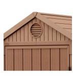 Casetta da Giardino Porta Attrezzi 125,8x117x205 cm in Evotech+ Keter Darwin 4x4 Marrone