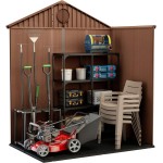 Casetta da Giardino Porta Attrezzi 190x122x221 cm in Evotech+ Keter Darwin 6x4 Marrone