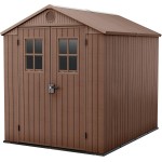 Casetta da Giardino Porta Attrezzi 190x244x221 cm in Evotech+ Keter Darwin 6x8 Marrone