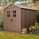 Casetta da Giardino Porta Attrezzi 190x244x221 cm in Evotech+ Keter Darwin 6x8 Marrone