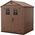 Casetta da Giardino Porta Attrezzi 190x183x221 cm in Evotech+ Keter Darwin 6x6 Marrone