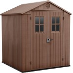 Casetta da Giardino Porta Attrezzi 190x183x221 cm in Evotech+ Keter Darwin 6x6 Marrone